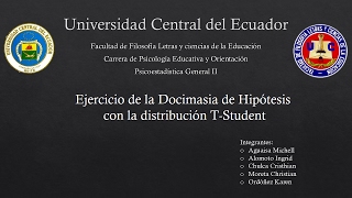 Docimasia de Hipótesis con la distribución TStudent [upl. by Siednarb]