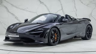 2023 McLaren 750S Spider  MSO Amethyst Black Metallic  Walkaround  Engine amp Exhaust Sound [upl. by Aleedis]