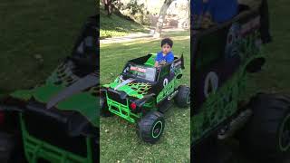 Kids Grave Digger 24V truck Bravo Sports MLTOYS Springs [upl. by Alimrahs]