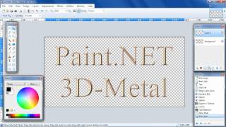 PaintNET Tutorial 3D Text [upl. by Bertie]