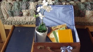 How to line amp upcycle a vintage suitcase [upl. by Esilana]