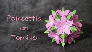 Origami Tutorial Kusudama Poinsettia on Tornillo Paolo Bascetta Meenakshi Mukerji｜Hello Malinda [upl. by Cagle140]