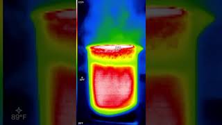 Thermal of H2O2 KMnO4 Reaction thermalimaging chemistry hydrogenperoxide potassiumpermanganate [upl. by Kenti]