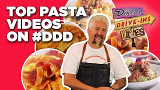 Top 15 Craziest DDD Pasta Videos with Guy Fieri  Diners DriveIns and Dives  Food Network [upl. by Puto910]