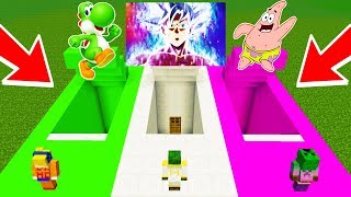 NO ELIJAS LA BASE SECRETA EQUIVOCADA EN MINECRAFT  BUNKER DE GOKU ULTRA INSTINTO YOSHI Y PATRICIO [upl. by Annagroeg]