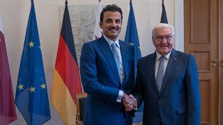 SH der Emir im Gespräch mit dem deutschen Bundespräsidenten [upl. by Adnelg522]