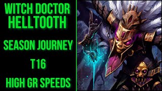 Witch Doctor Season 27 Helltooth Season Start T16 Builds and Speed Greater Rifts [upl. by Aymik902]