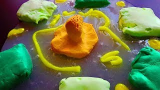 Melange argile de mousse verte dans Slime [upl. by Tonl]