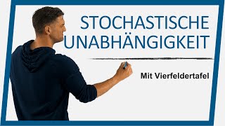 Stochastische Unabhängigkeit  Beispiel mit 4FelderTafel  Mathe by Daniel Jung [upl. by Atinomar]