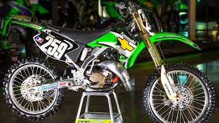 James Stewarts Championship Kawasaki KX125 Two Stroke  Motocross Action Magazine [upl. by Iorgos]