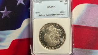 Morgan CC Dollar Beautiful 1885 Cameo Mirror Fields Low Mintage highly Demand High Grade [upl. by Mcarthur43]