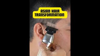 HAIRCUTS FOR ASIAN HAIR 💇🏻‍♂️🔥 asian hairstyle trendingshorts hairtransformation satisfying [upl. by Elleirda85]