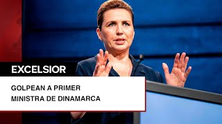 Hombre agrede físicamente a la primera ministra de Dinamarca Mette Frederiksen [upl. by Ahtanaram]