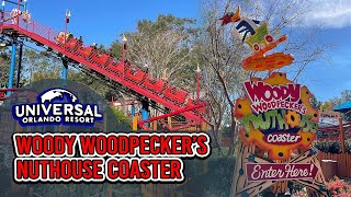 Woody Woodpecker’s Nuthouse Coaster in KidZone at Universal Studios Florida [upl. by Winou]