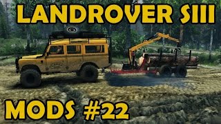 Spin TiresMod Review 22  Landrover SIII and mini log trailer [upl. by Kahle]