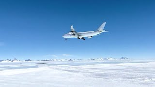 Airbus A340 in Antarctica [upl. by Edmon]