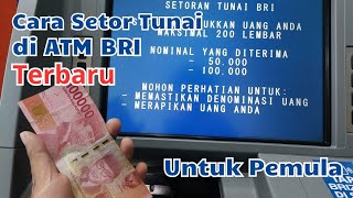 Cara Setor Tunai di ATM BRI Terbaru Untuk Pemula [upl. by Lua70]