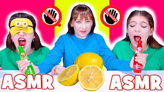 ASMR Eating Sounds No Hands VS No Food VS Closed Eyes Mukbang [upl. by Catton]