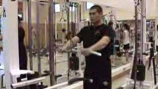 Weight lifting exercise example  Straight Arm Pull Downs [upl. by Werra787]