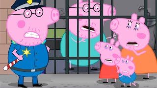 Dad Im Sorry Peppa Pigs Dad Goes To Prison  Peppa Pig Funny Animation [upl. by Ardekahs]