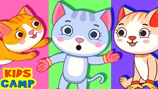 Three Little Kittens Song for Kids and Children by KidsCamp [upl. by Cohette]