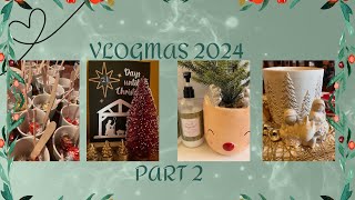 VLOGMAS 2024 Part 2 Full house Christmas decorations tour and the start of gift prep [upl. by Ailak695]