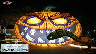 Giant 30FT Tall Scary Inflatable Pumpkin With Ferocious Face And Tongue Large Review [upl. by Eirot709]