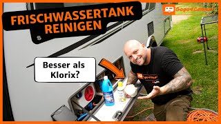 Wassertank im Wohnwagen  Wohnmobil reinigen desinfizieren amp entkalken  So machen wir das 👍🏼 [upl. by Ehman160]