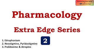 Pharmacology Extra Edge Series  Edrophonium  Neostigmine  Pyridostigmine  Pralidoxime  Atropine [upl. by Eleanora]