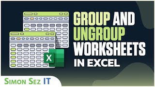 How to Group and Ungroup Worksheets in Excel [upl. by Soirtemed]