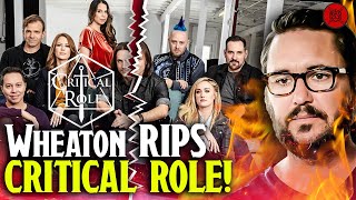 Critical Role 🔥UNDER FIRE 🔥From Wil Wheaton [upl. by Westhead]