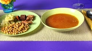 Rezept Cocido Madrileno Spanischer Kichererbseneintopf [upl. by Ynafit]