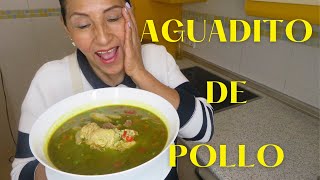 COMO PREPARAR AGUADITO DE POLLO CON MENUDENCIA  SOPA PERUANA 🇵🇪 [upl. by Alleul]