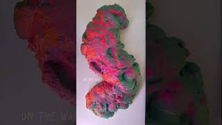 Bigger expanding foam piece diy neon foam art homedecor wallart [upl. by Laura157]