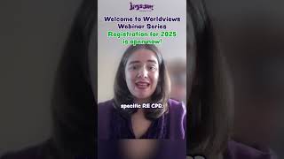 🌍NEW Welcome to Worldviews Webinar Series [upl. by Hoshi296]