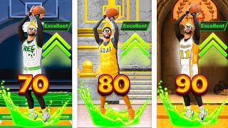 BEST JUMPSHOTS for EVERY 3 POINT RATING HEIGHT  BUILD in NBA 2K25 [upl. by Suh]