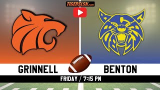 Grinnell Tiger Football vs Benton Community  10623 730 pm LIVE [upl. by Tapes]