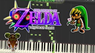 The Legend of Zelda Majoras Mask  Deku Palace Theme Piano Tutorial Synthesia [upl. by Alver]