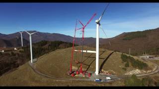 Autovictor wind turbine service with Liebherr LTM1750  91 [upl. by Eniamzaj]