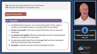 Organization Forms Corporate Issuer Features and Ownership 202425 CFA® Level I Exam – CI – LM1 [upl. by Gnoix]