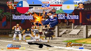 FT5 rbff2h HansWoods CL vs SGKAzuma AR Real Bout Fatal Fury 2 rbff2 Fightcade Oct 21 [upl. by Airamat888]