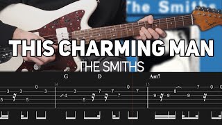 The Smiths  This Charming Man Guitar lesson with TAB [upl. by Enyalaj]