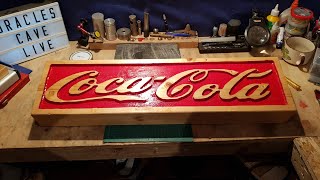 DIY COCA COLA ROUTER SIGN HOMEMADE RAILWAY SLEEPER [upl. by Drofub]