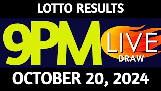 Lotto Result Today 900 pm draw October 20 2024 Sunday PCSO LIVE [upl. by Ylenaj]