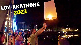 Loy Krathong 2023 Chiang Mai Yi Peng Festival [upl. by Piks]