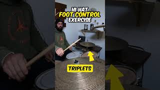 🦵 HI HAT foot control exercise on the drums BEGINNER DRUM LESSON shorts drumlessons hihat [upl. by Nnayd656]