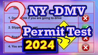 DMV Practice Test NY 2024  Practice Permit Test NY  Part 03 [upl. by Karlis]