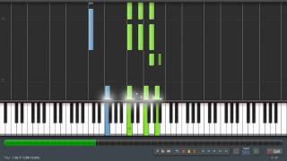 Handel Sarabande  Piano Tutorial 50 Speed Synthesia  Sheet Music amp MIDI [upl. by Ahoufe]