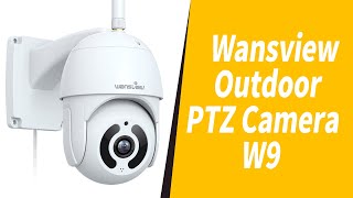 Wansview W9 1080P Pan Tilt Surveillance Waterproof WiFi Camera [upl. by Kelbee]