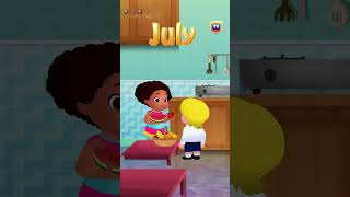 Months of the year song Shorts ChuChuTV NurseryRhymes KidsSongs kidsshorts learningsongs [upl. by Nabru]